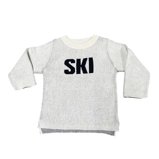 SKI Kid's Everyday Relaxed Sweater - Navy on Natural