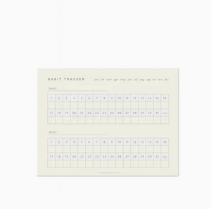 Monthly Habit Tracker Notepad