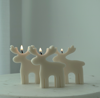 Scandanavian Moose / Elk Candle - Set of 3