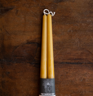 Pure Beeswax Classic Tapers - 10" Set of 2