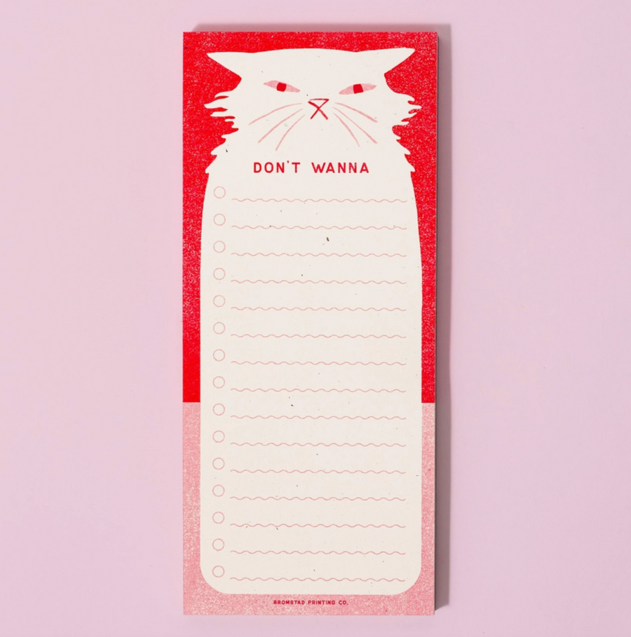 Don't Wanna Risograph Notepad