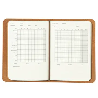 Full Grain Leather Refillable Golf Log Book