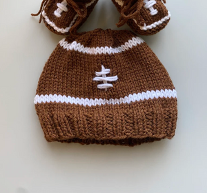 Hand-Knit Football Hat