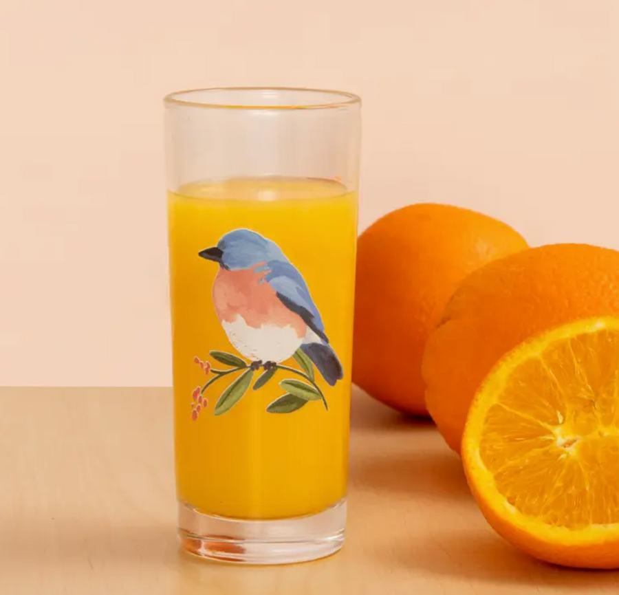 Eastern Bluebird Tall Juice Glass