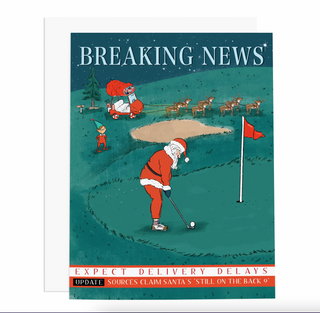 santa golfing card - RC7