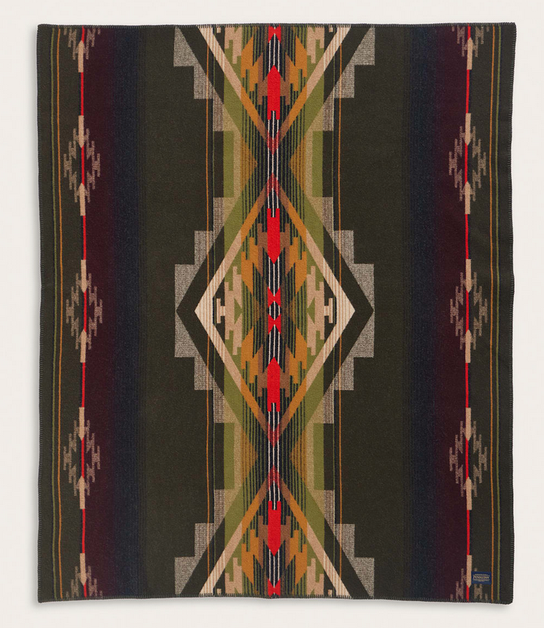 Pendleton Tumalo Throw Blanket - Olive Multi ZF638
