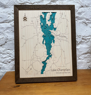 Rustic Lake Champlain Wall Hanging - 14x18