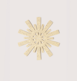 Merino Felt Starburst Trivet - Champagne