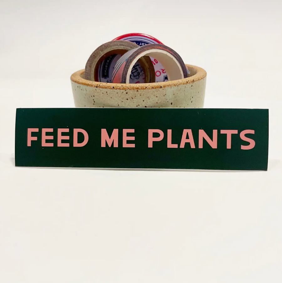 Feed Me Plants Mini Bumper Sticker