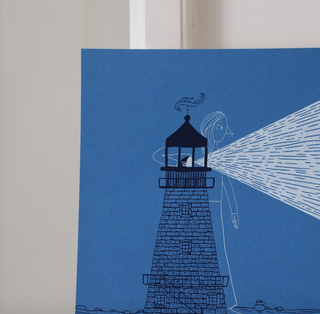 Becoming A Lighthouse Screen-Print - 8x10