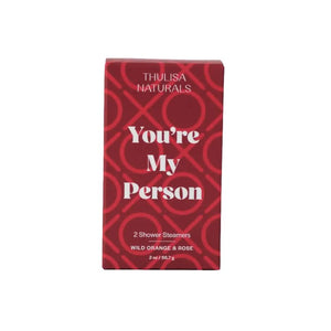 You're My Person Wild Orange + Rose Valentine's Day Shower Steamers - Box of 2