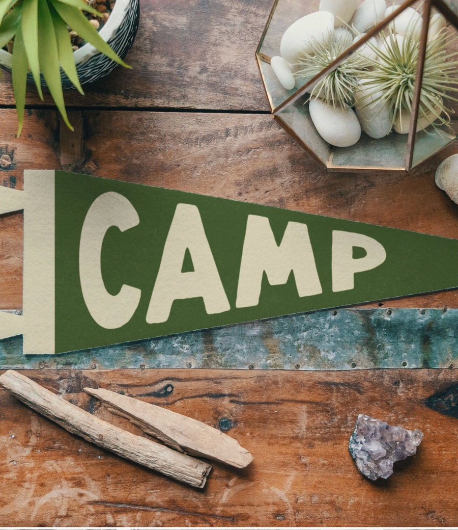 Camp Mini Felt Pennant - 5x17