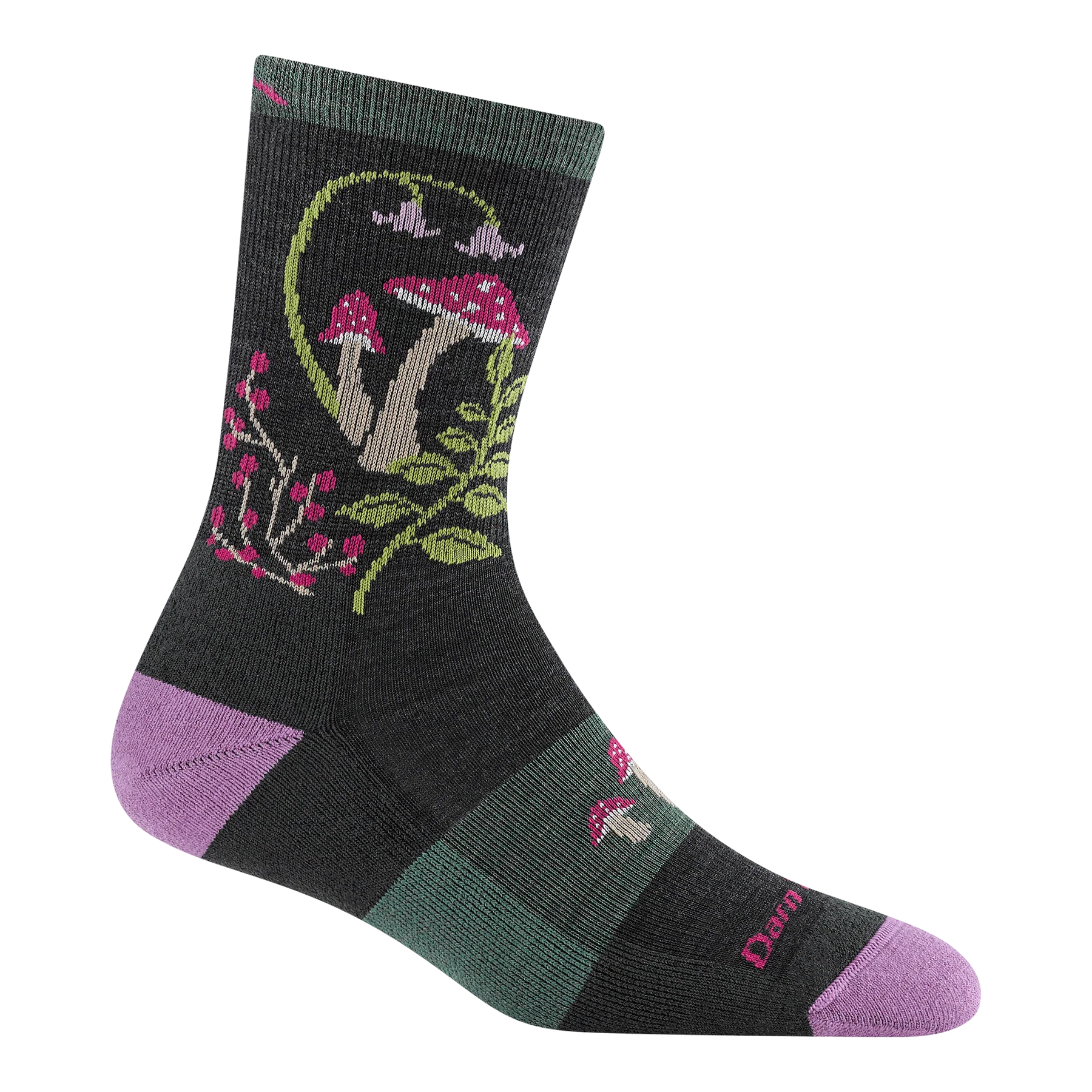 Darn Tough Women's Mellow Mushroom Sock - Charcoal 5026 - Common Deer