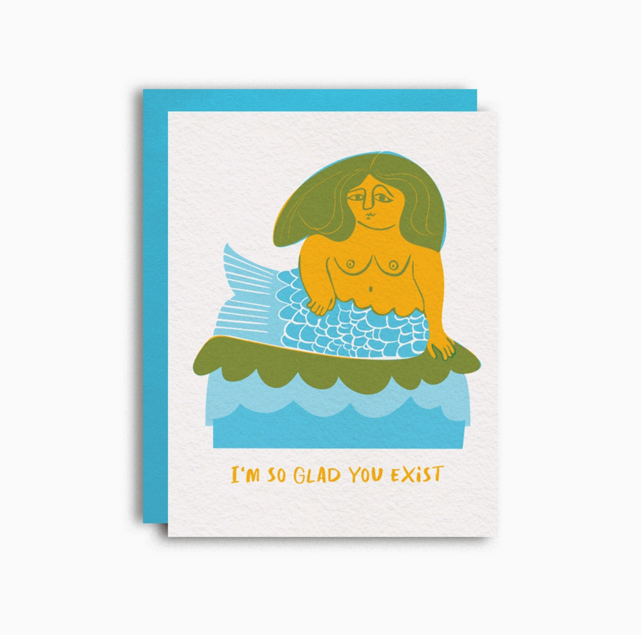 glad you exist mermaid card - PS1