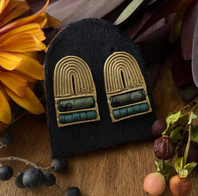 Beaded Kora Studs