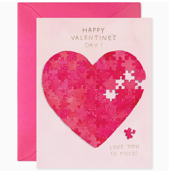 heart puzzle valentine card - EF7