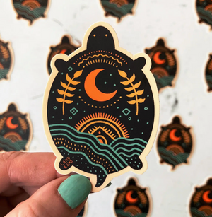 Moon Turtle Sticker