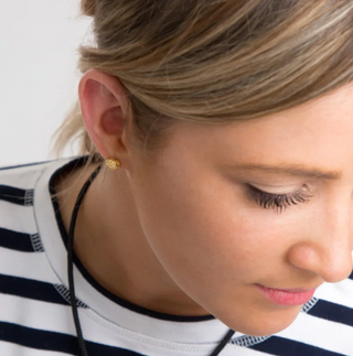 Monkey Fist Earrings - 14k Gold Dipped