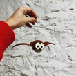 Load image into Gallery viewer, Handpainted Wooden Barn Owl Hanging Ornament
