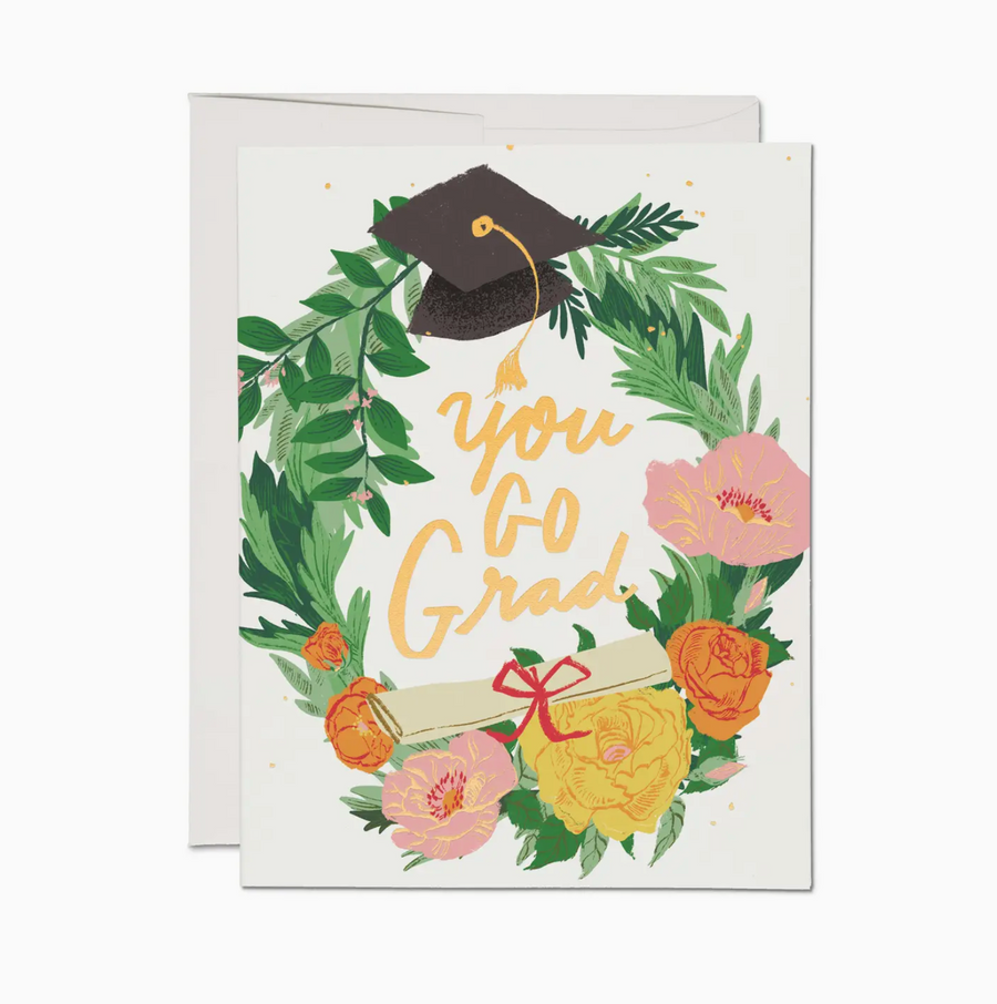 graduation wreath card - RC4