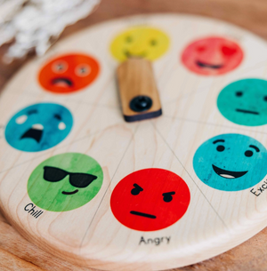 Wooden Emotion Wheel Toy