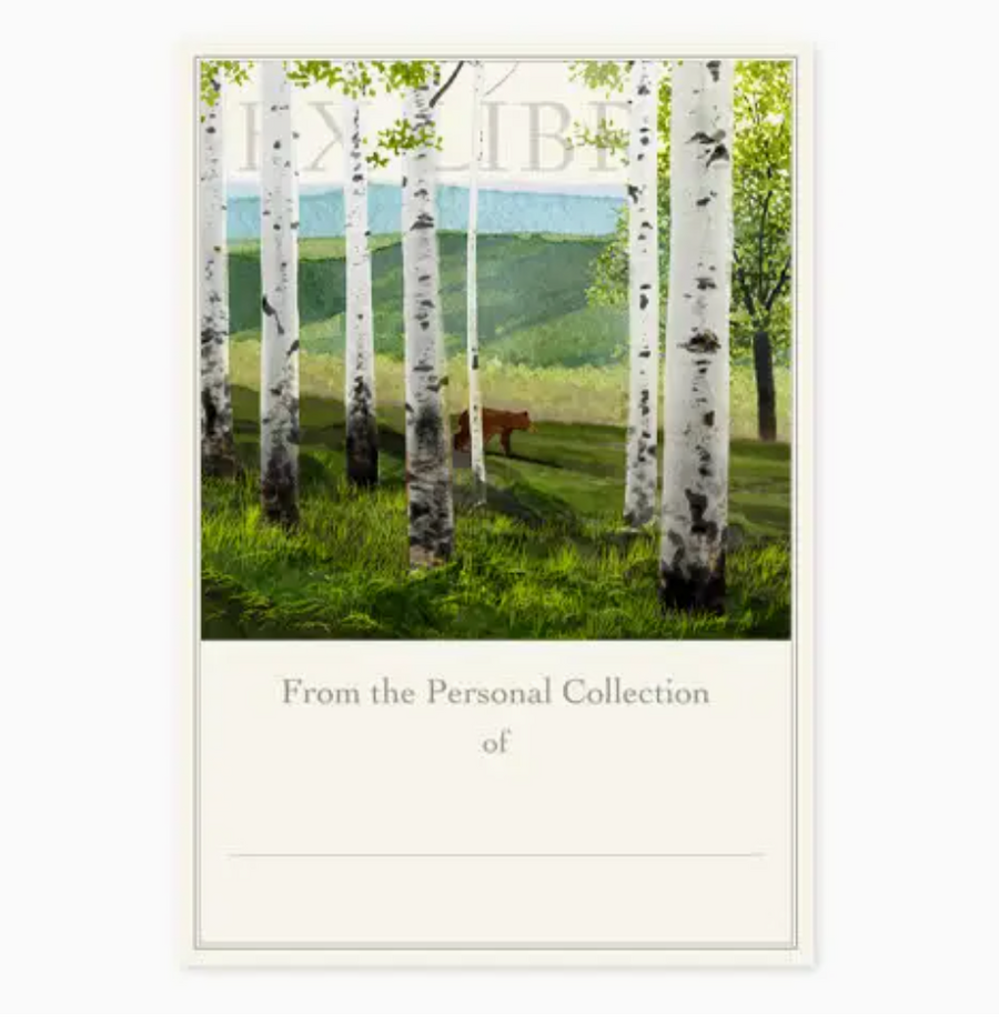 Set of 5 Large Bookplates - Forest