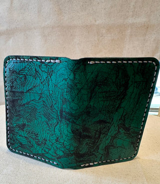 Map Fold Wallet Green Mountains Green