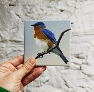 Stone Bird Coaster - Eastern Bluebird