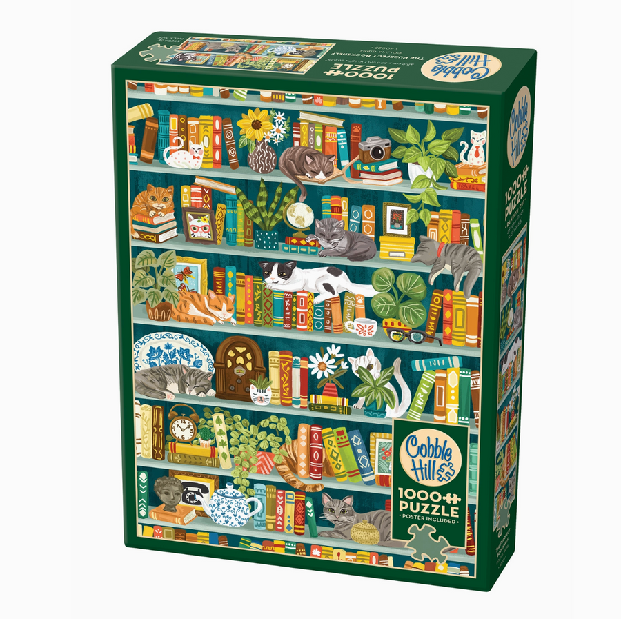 The Purrrfect Bookshelf Puzzle - 1000 Piece