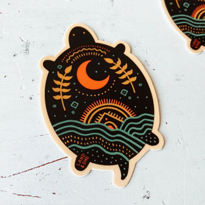 Moon Turtle Sticker