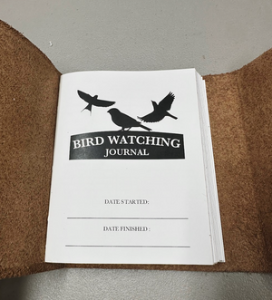 Leather Birding Journal - Dark Cognac