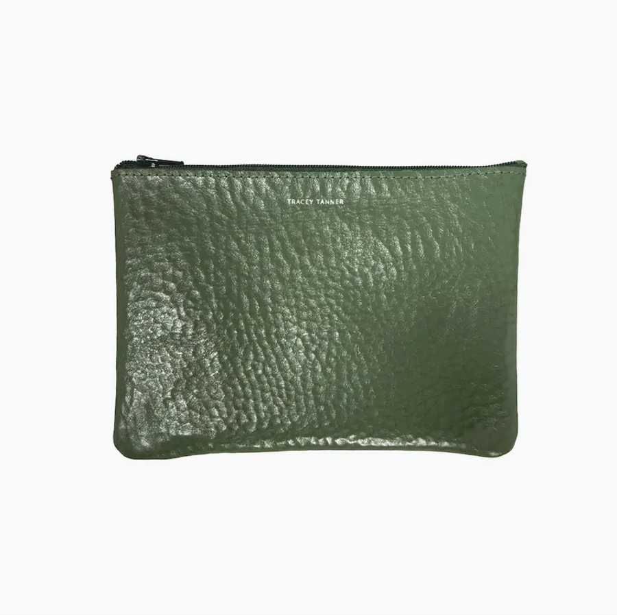 Leather Medium Zip Pouch
