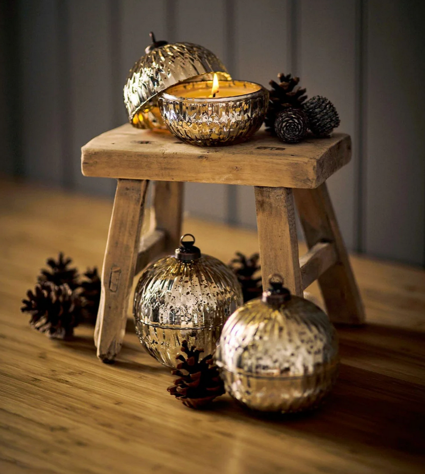 Winter Thyme Glass "Ornament" Candle - 5.3 oz