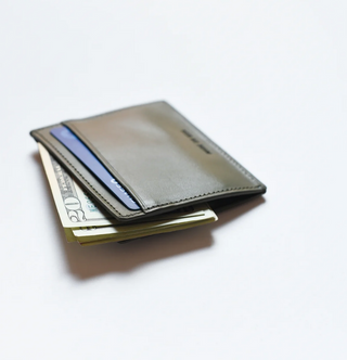 Italian Leather Card Case - Military Green