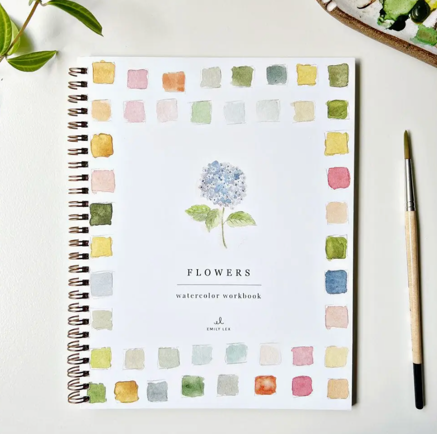 Flowers Watercolors Workbook