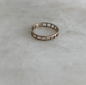 Bronze Grid Ring