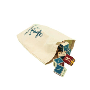 Nautical ABC Blocks with Canvas Bag