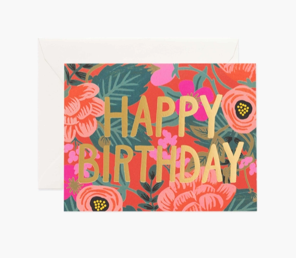 Happy Birthday on Poppies Card - RP5