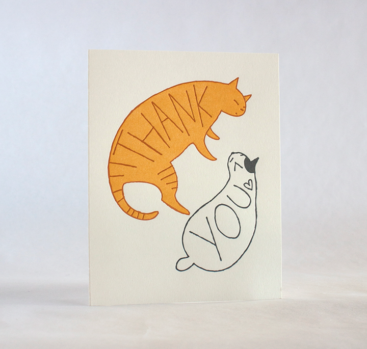 Boxed Set Of 8 Thank You Cats Cards