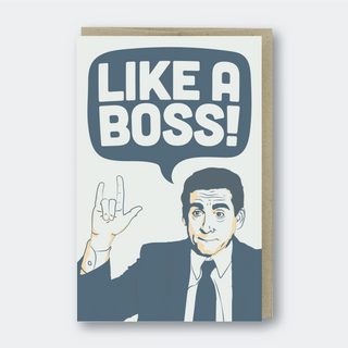 Office Like a Boss Letterpress Card - PS4