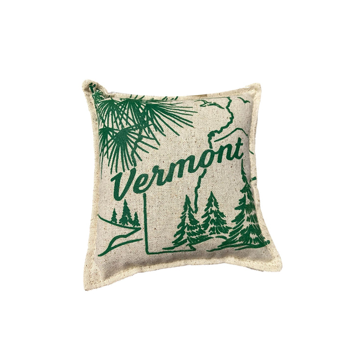 Vermont Map Green Balsam Pillow