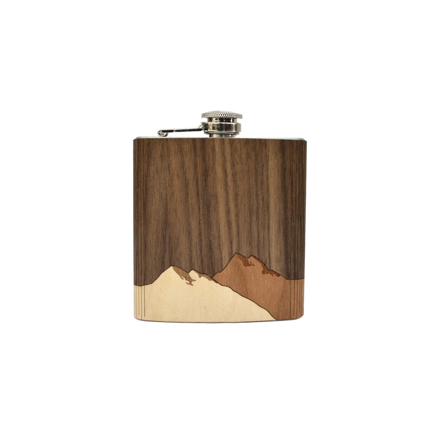 Wooden Flask - Mountain