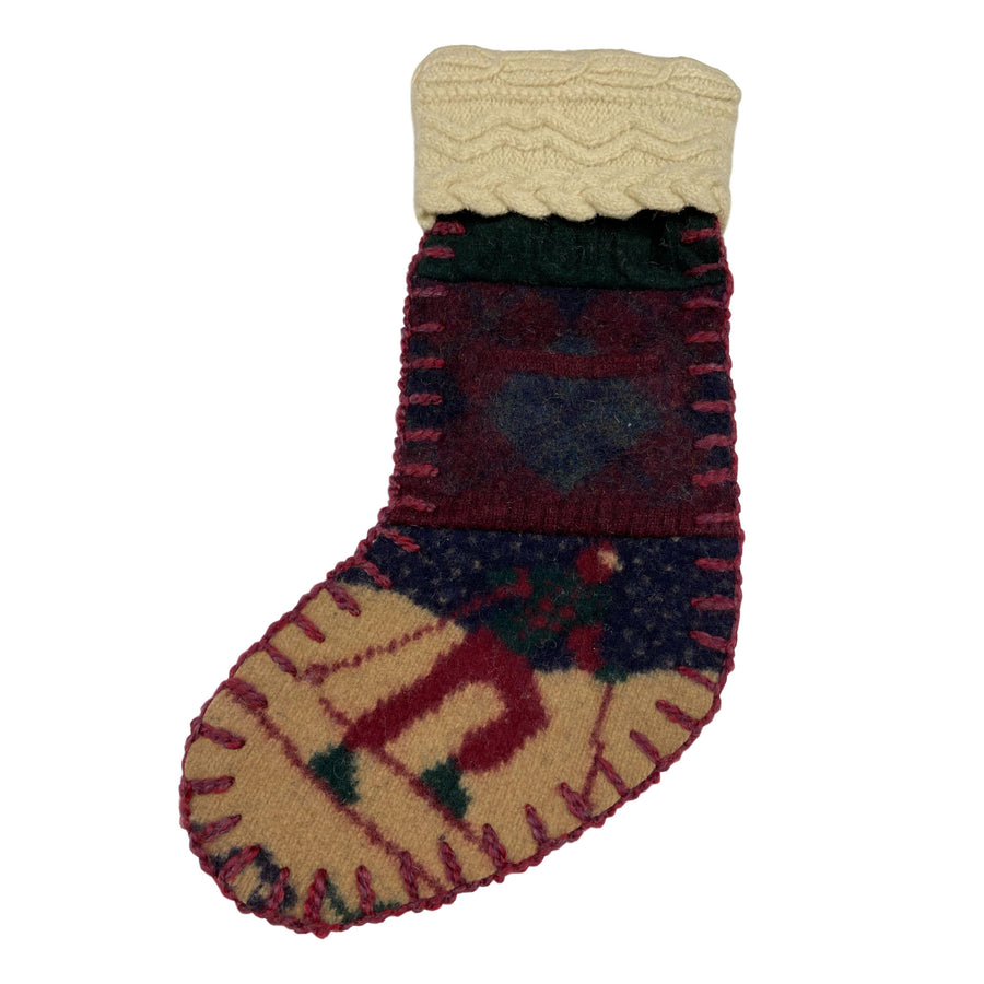 ONE OF A KIND Upcycled Wool Sweater Christmas Stockings