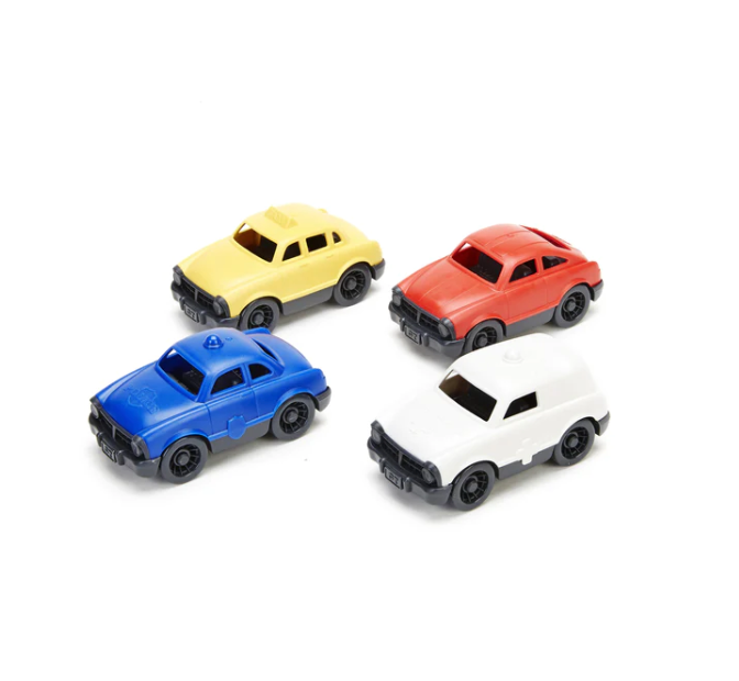 Eco-Friendly Mini Vehicle Toys - 4 Pack