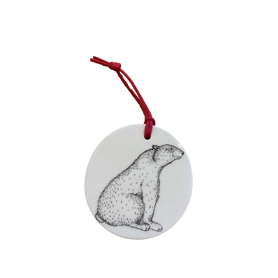 Ceramic Polar Bear Ornament