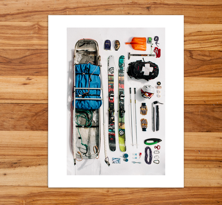 Ski Patroller Art Photo Print - 11x14