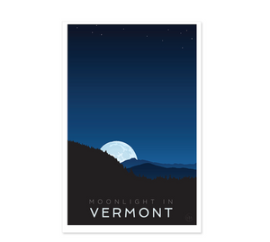 Limited Edition Print Moonlight in Vermont - 13x19