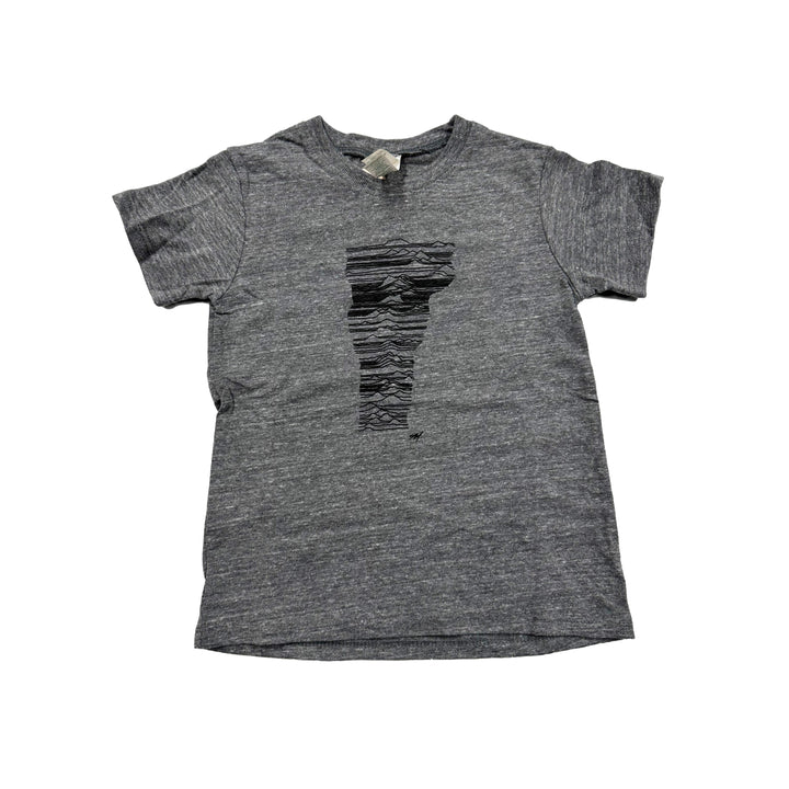 Kid's Mountains of Vermont Shirt in Grey
