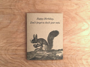 Squirrel Nuts Check Birthday - GS
