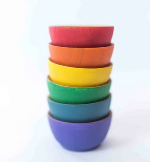 Wooden Color Sorting Bowls